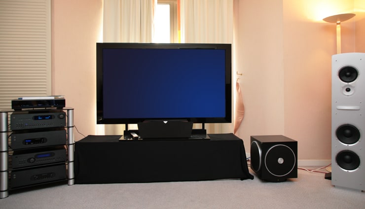 An entertainment center