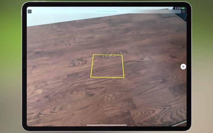 Horizontal surface detection in the AR view of Live Home 3D for iPad