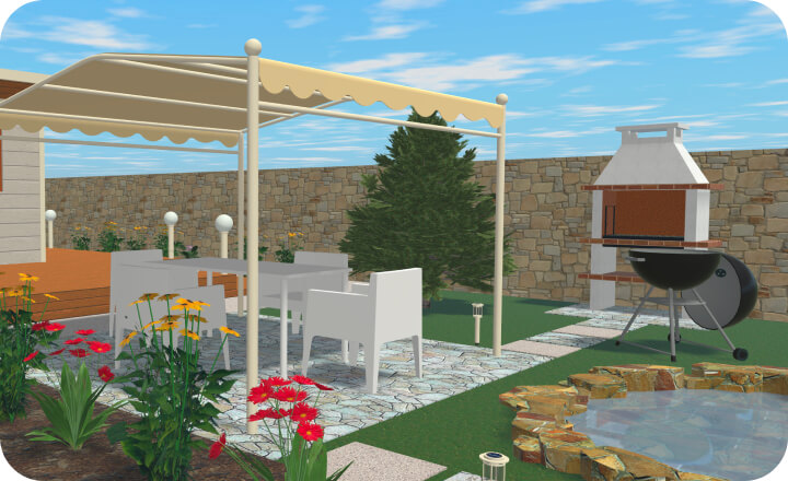 Making Outdoor Kitchen.