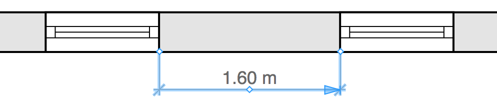 Set distance between objects