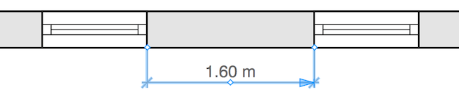 Set distance between objects