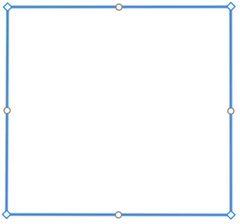 Elevation Line in the edit mode showing its handles.