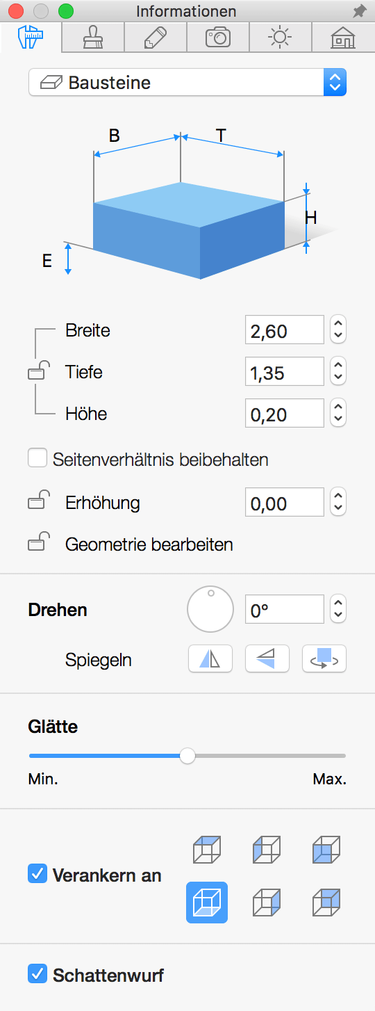 Bausteinparameter