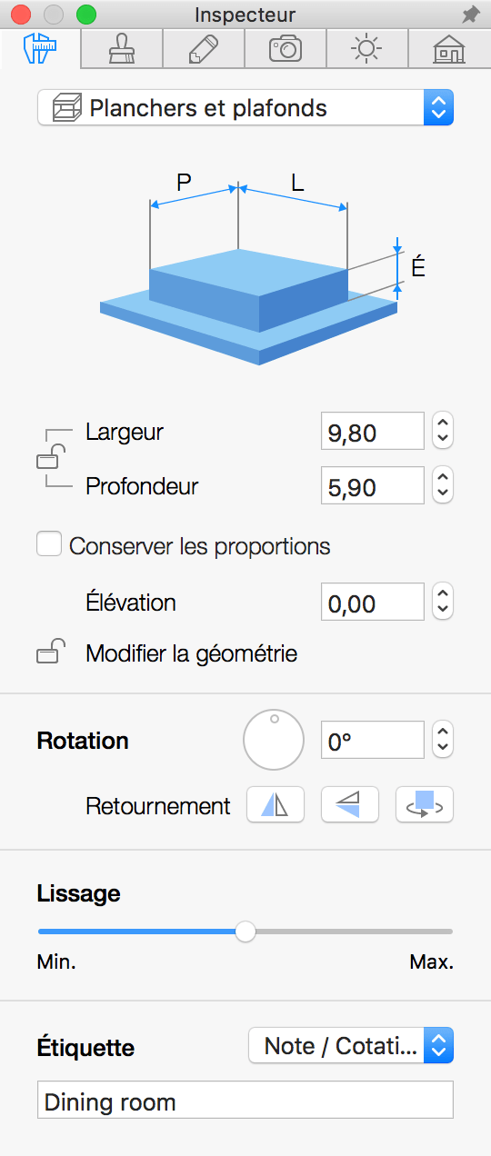 Paramètres de plancher et de plafond