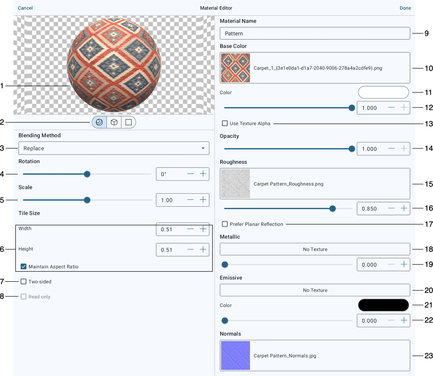 Material Editor