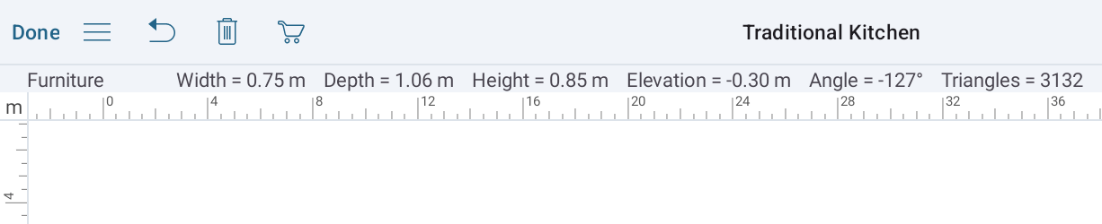 Rulers in the 2D view.