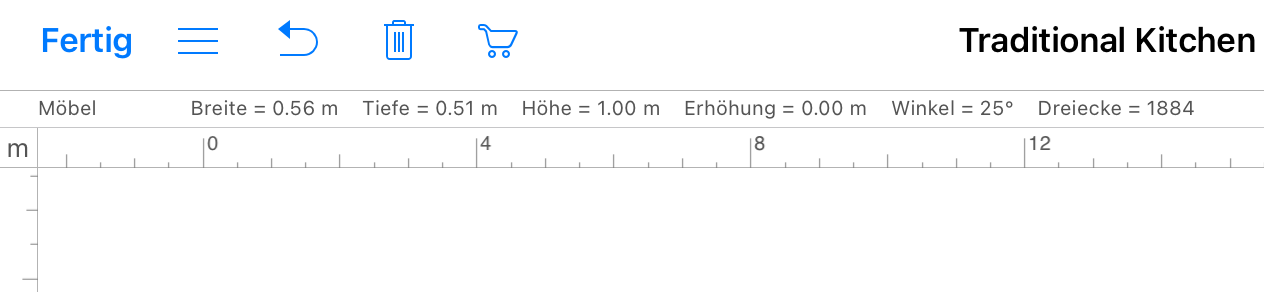 Lineale in der 2D-Ansicht.